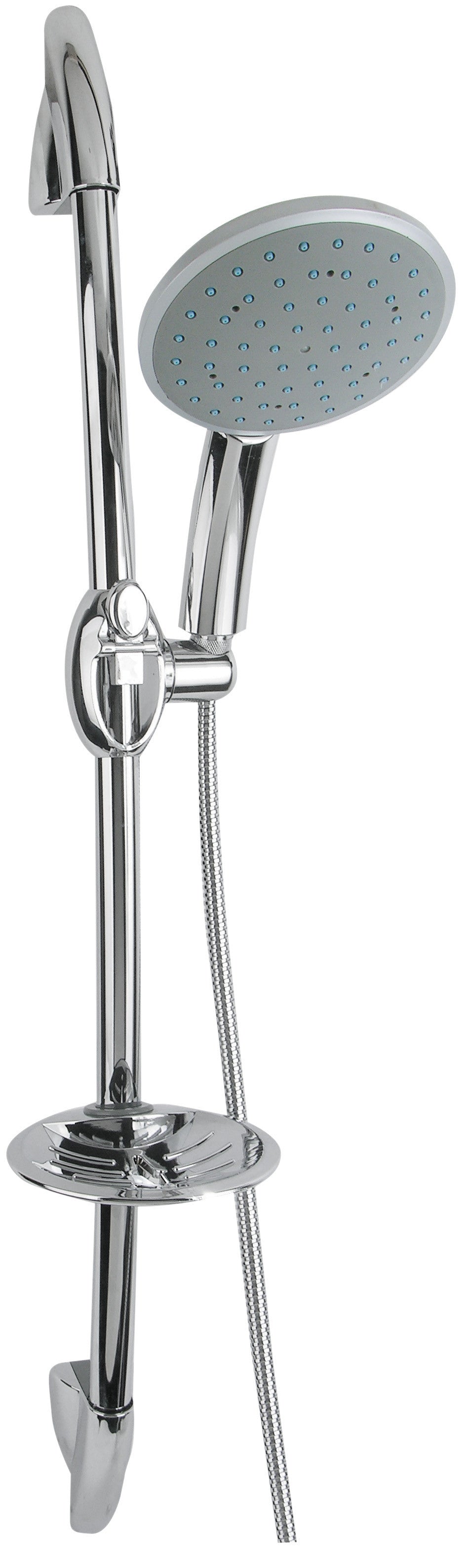 saliscendi 60cm maxi con portasapone doccetta e tubo
