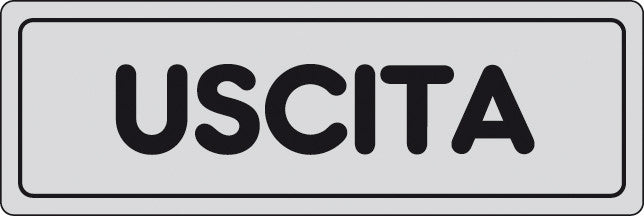 etichetta adesiva segnaletica 150x50 uscita