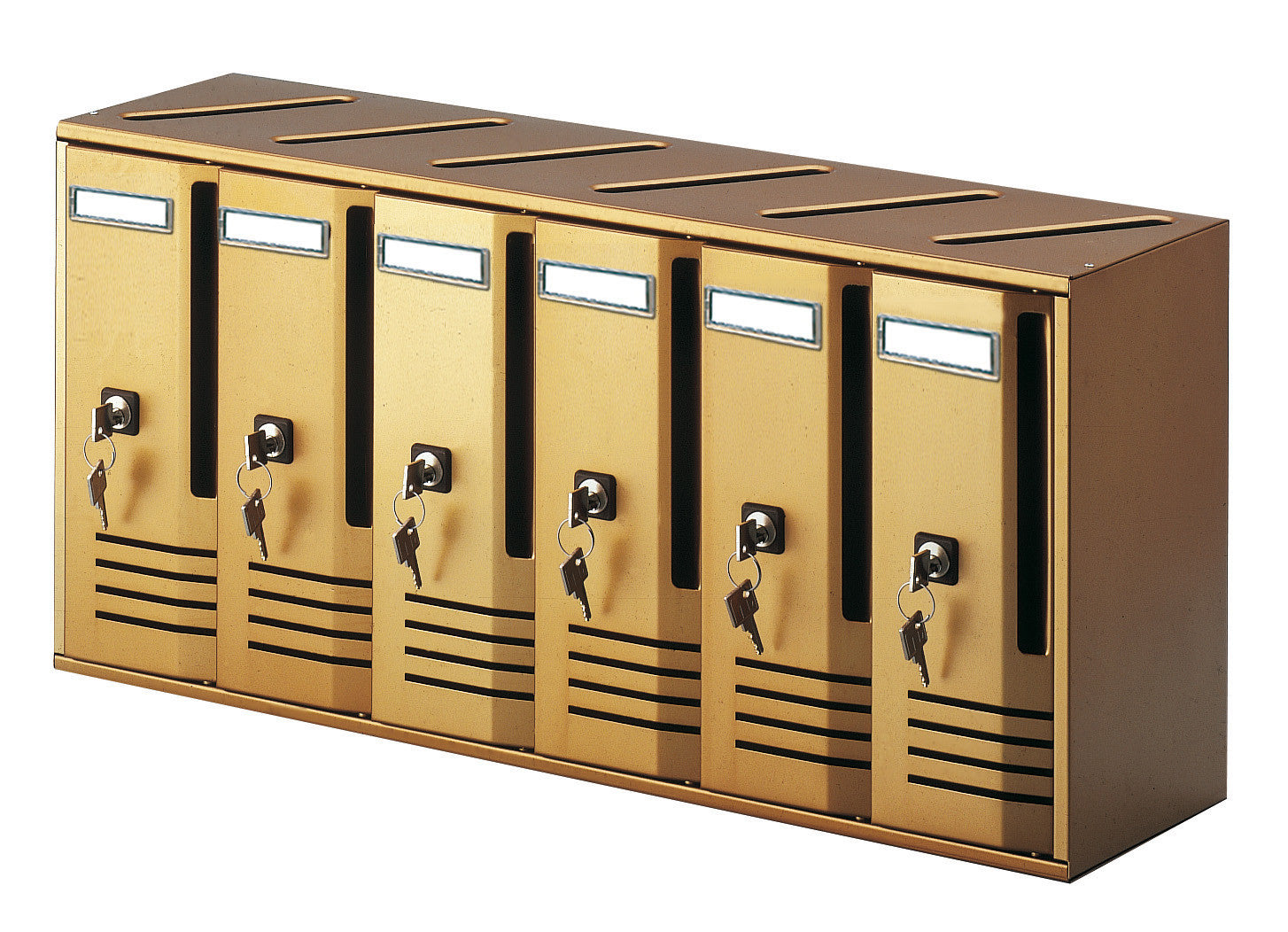 alubox cassetta postale cubo 6 posti bronzo