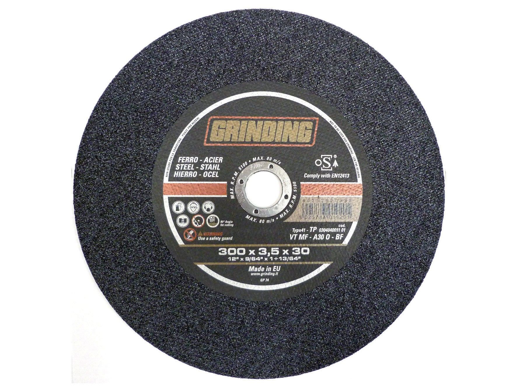grinding disco per troncatrice ferro 300x3,5 vtmf