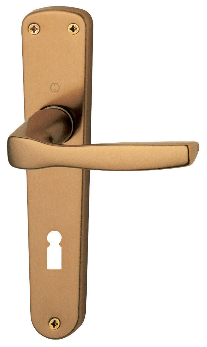 maniglia porte interne placca lunga bronzo 8/90