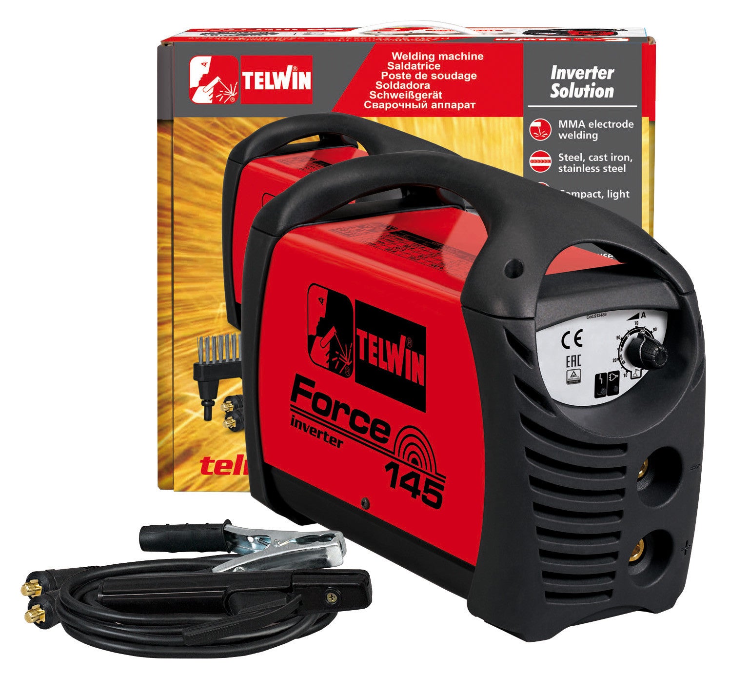 saldatrice ad inverter force 145 con kit e valigetta