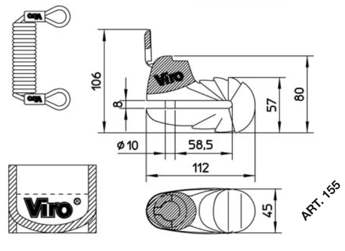 viro blocca disco diametro 10mm cromato