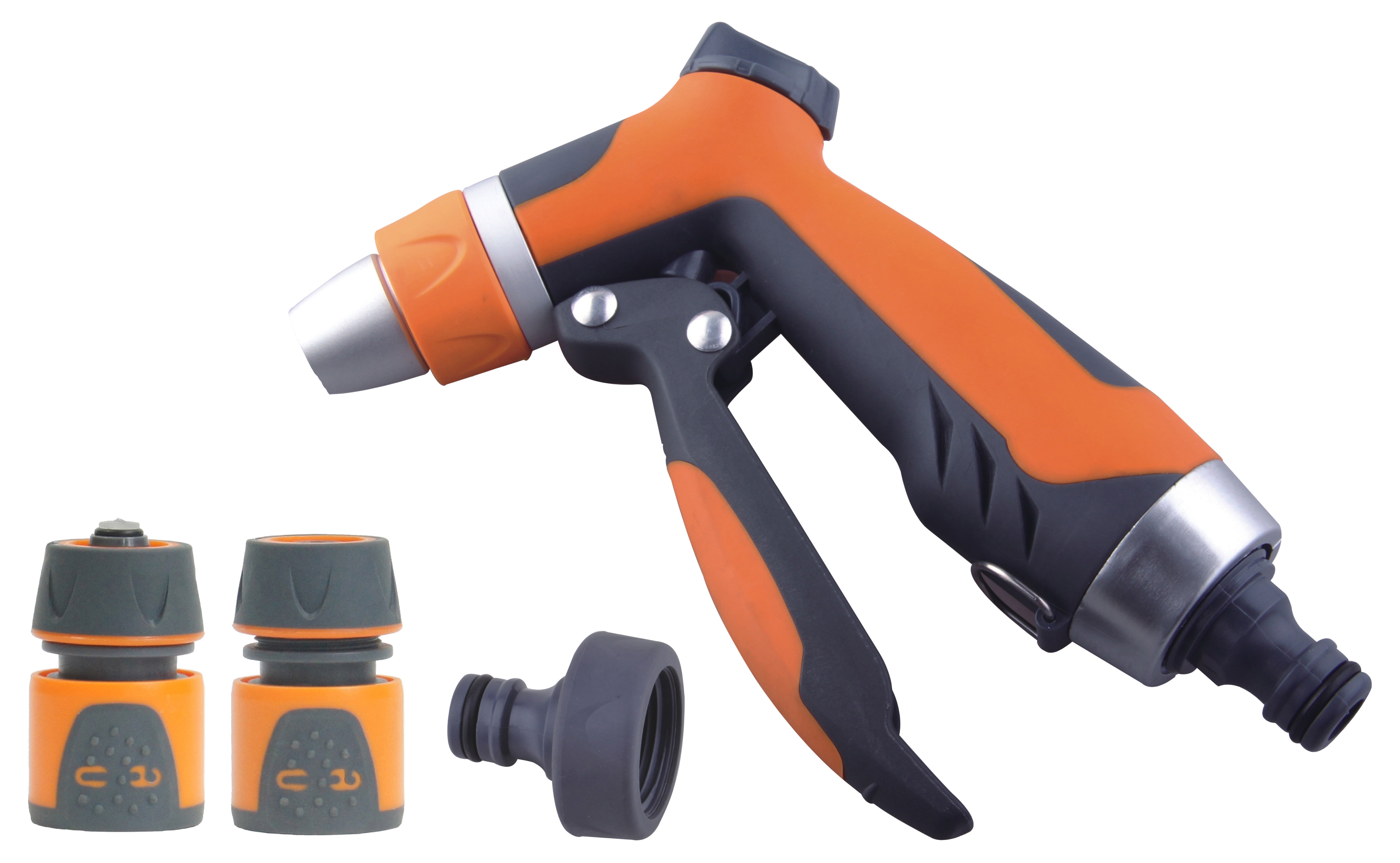 pistola e raccordi irrigazione set 4 pezzi ym7223