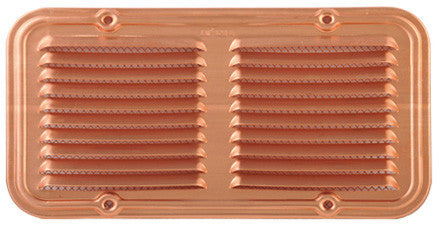 griglia aerazione rettangolare rame 14x25cm