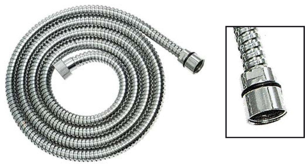 flessibile doccia ottone con doppia aggraffatura cm.150
