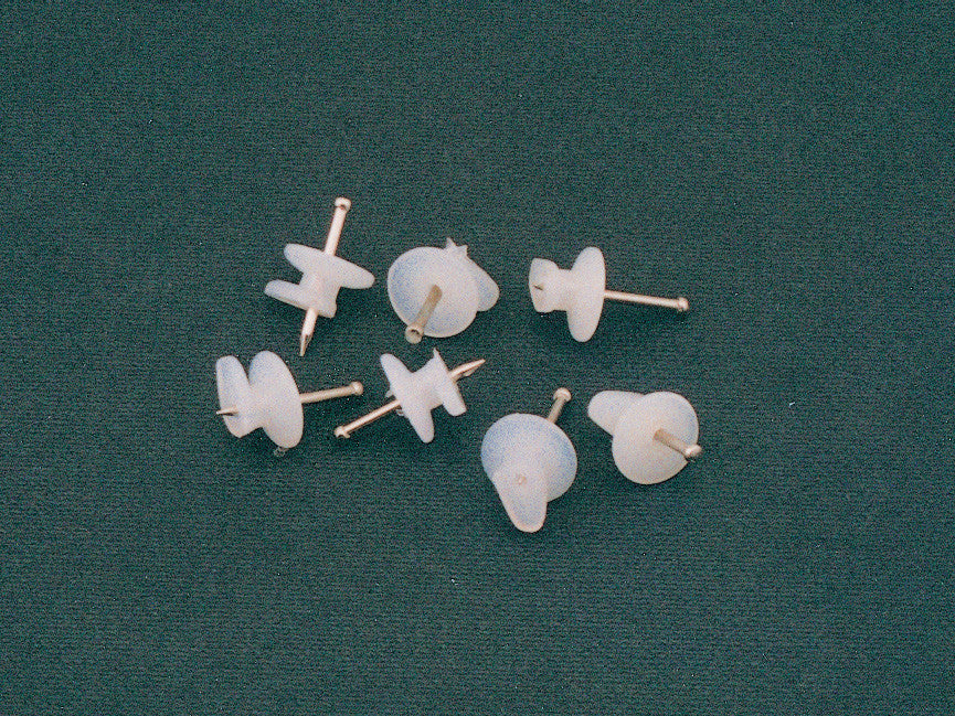 20 ganci in nylon da parete a 1 punta