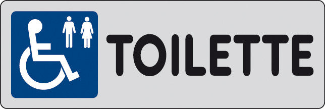 etichetta adesiva segnaletica 150x50 toilette invalidi