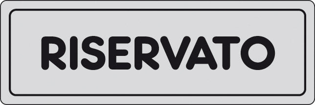 etichetta adesiva segnaletica 150x50 riservato