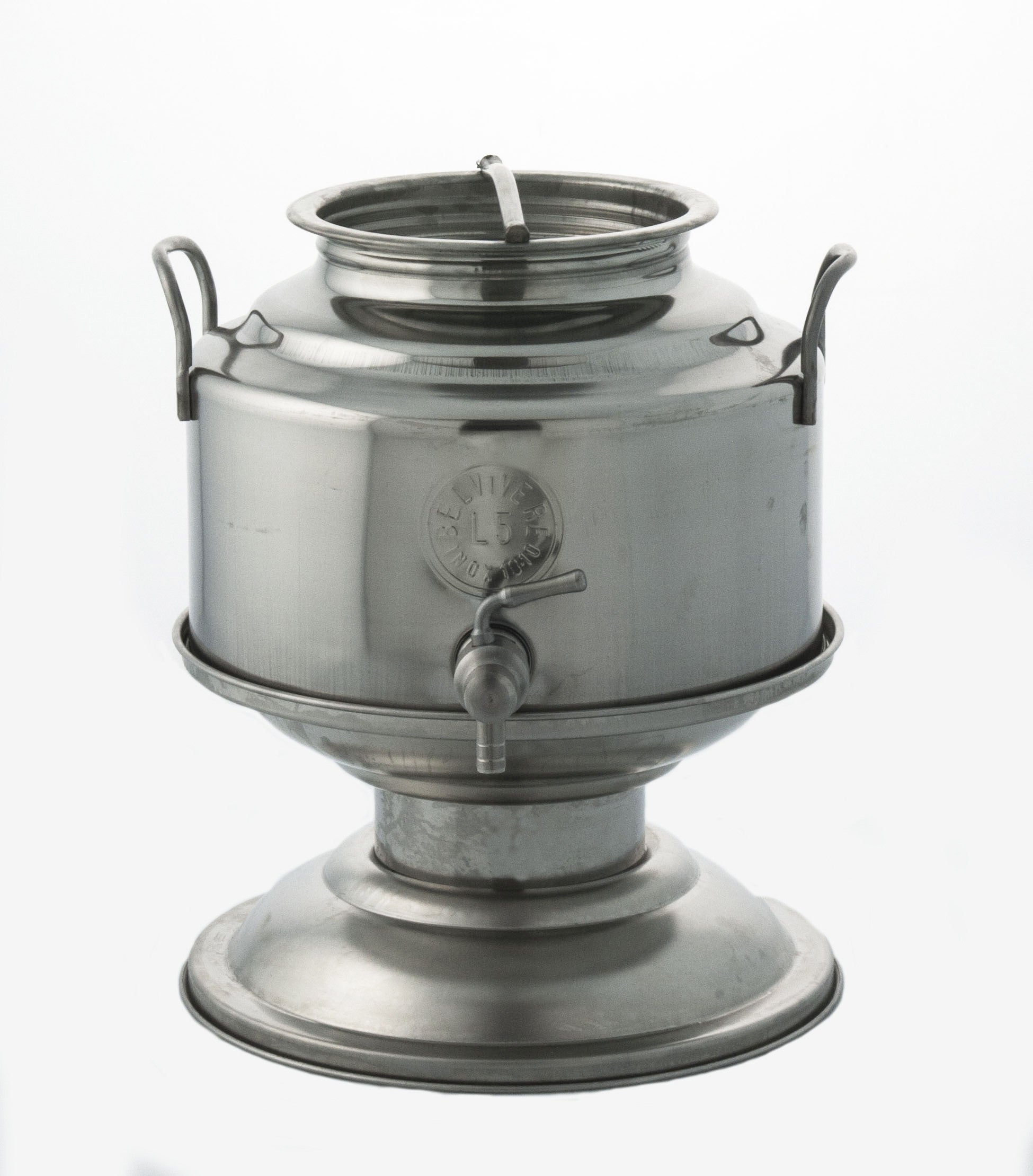 contenitore olio acciaio inox 5lt con piede rubinetto