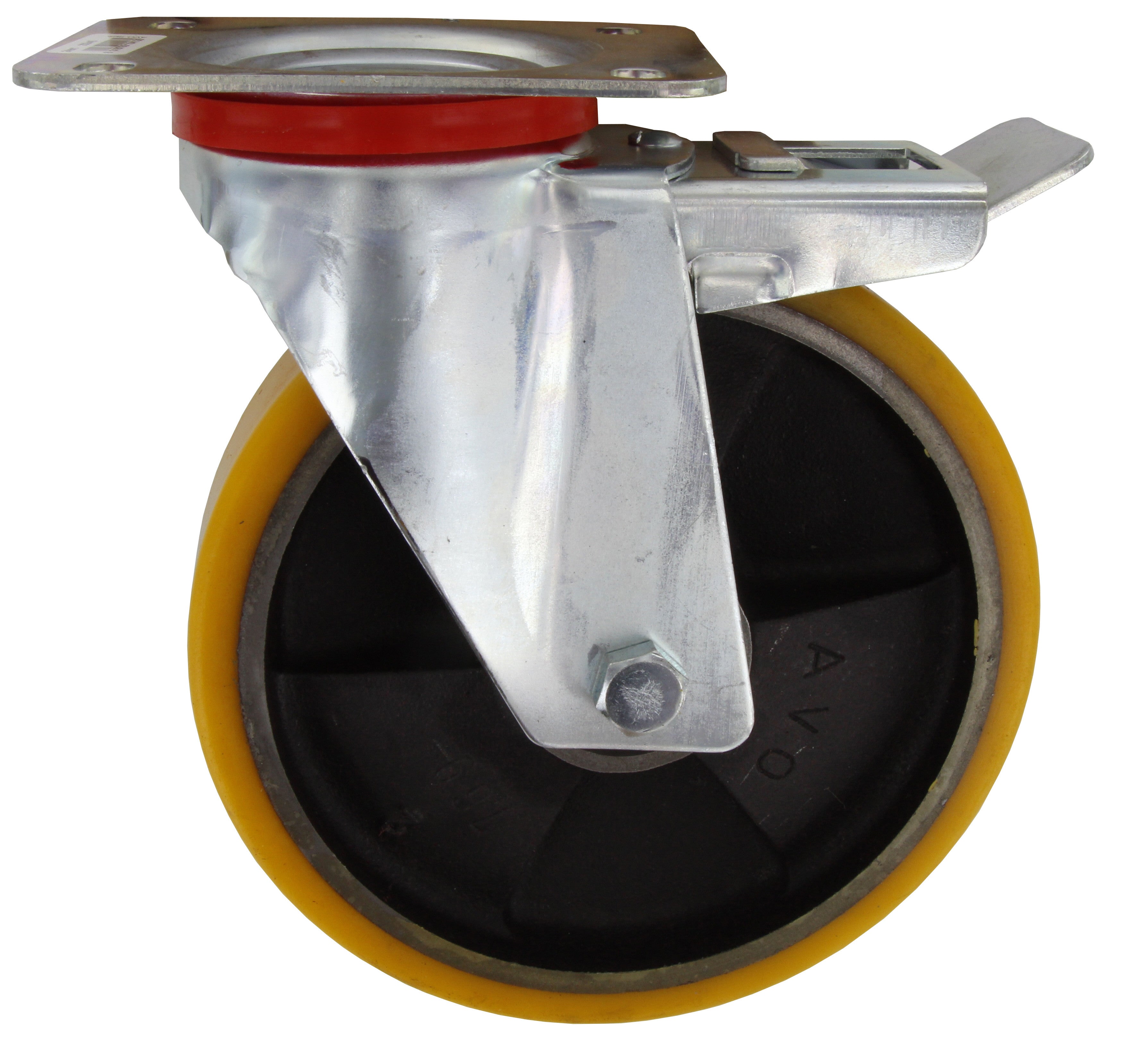 ruota ghisa girevole freno diametro 200mm 300kg