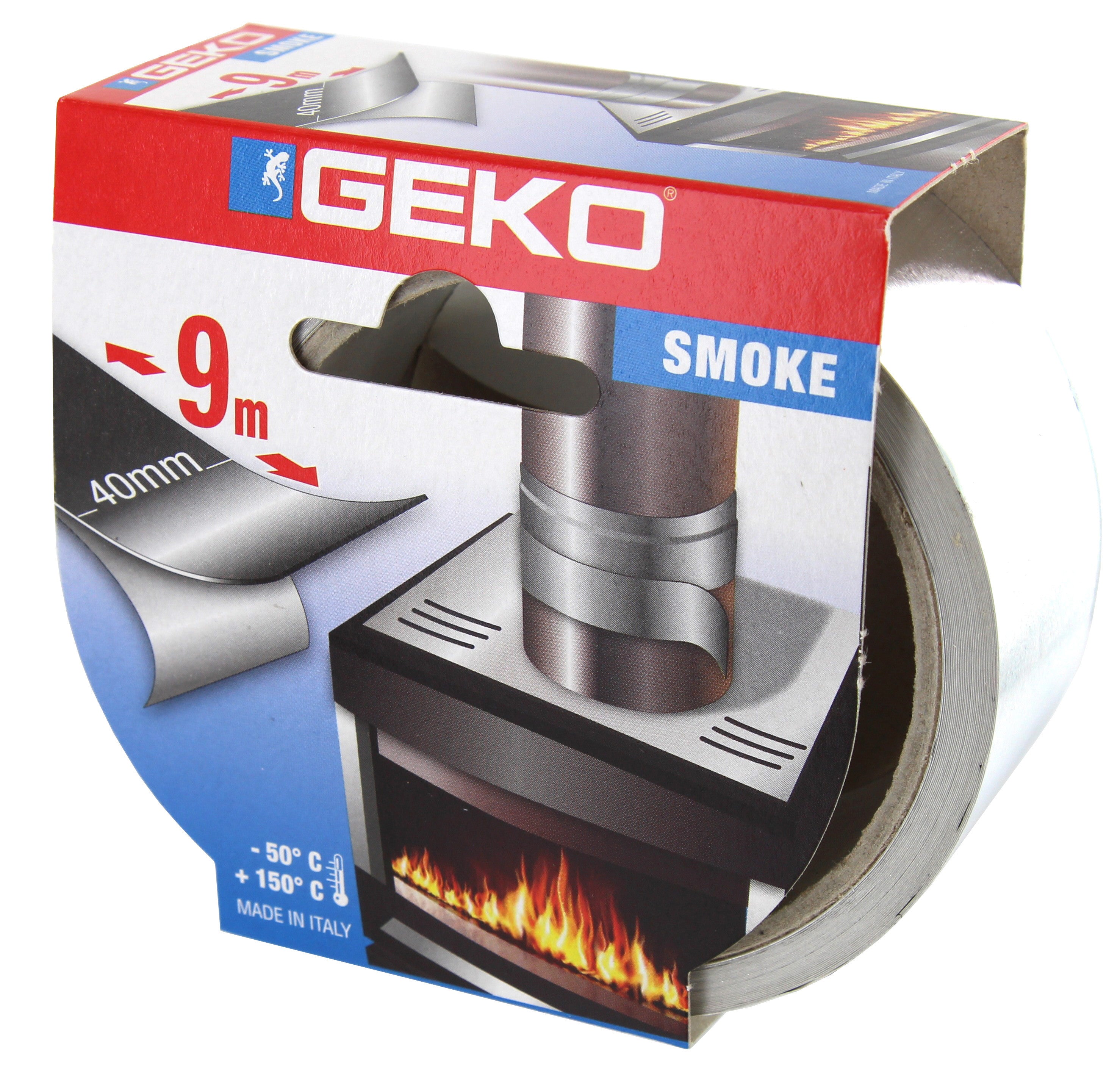 nastro alluminio adesivo alte temperature mm.40xmt.9 silver