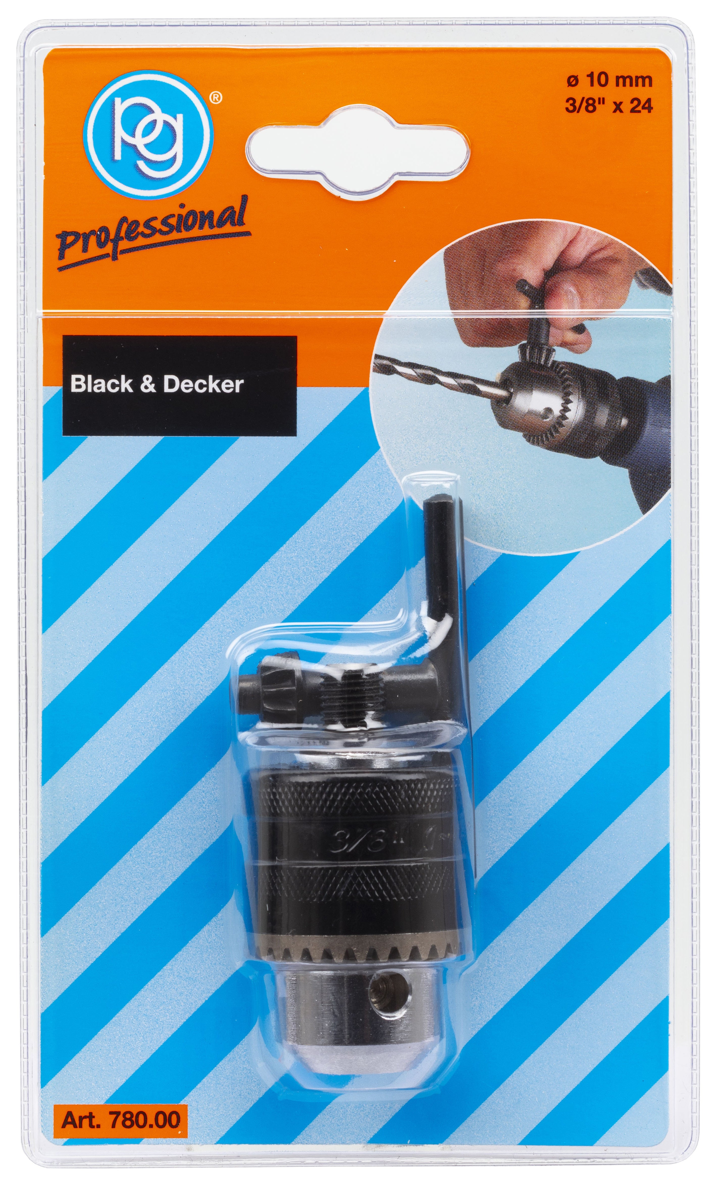 mandrino a cremagliera per trapano 3/8-10mm M POGGI 780