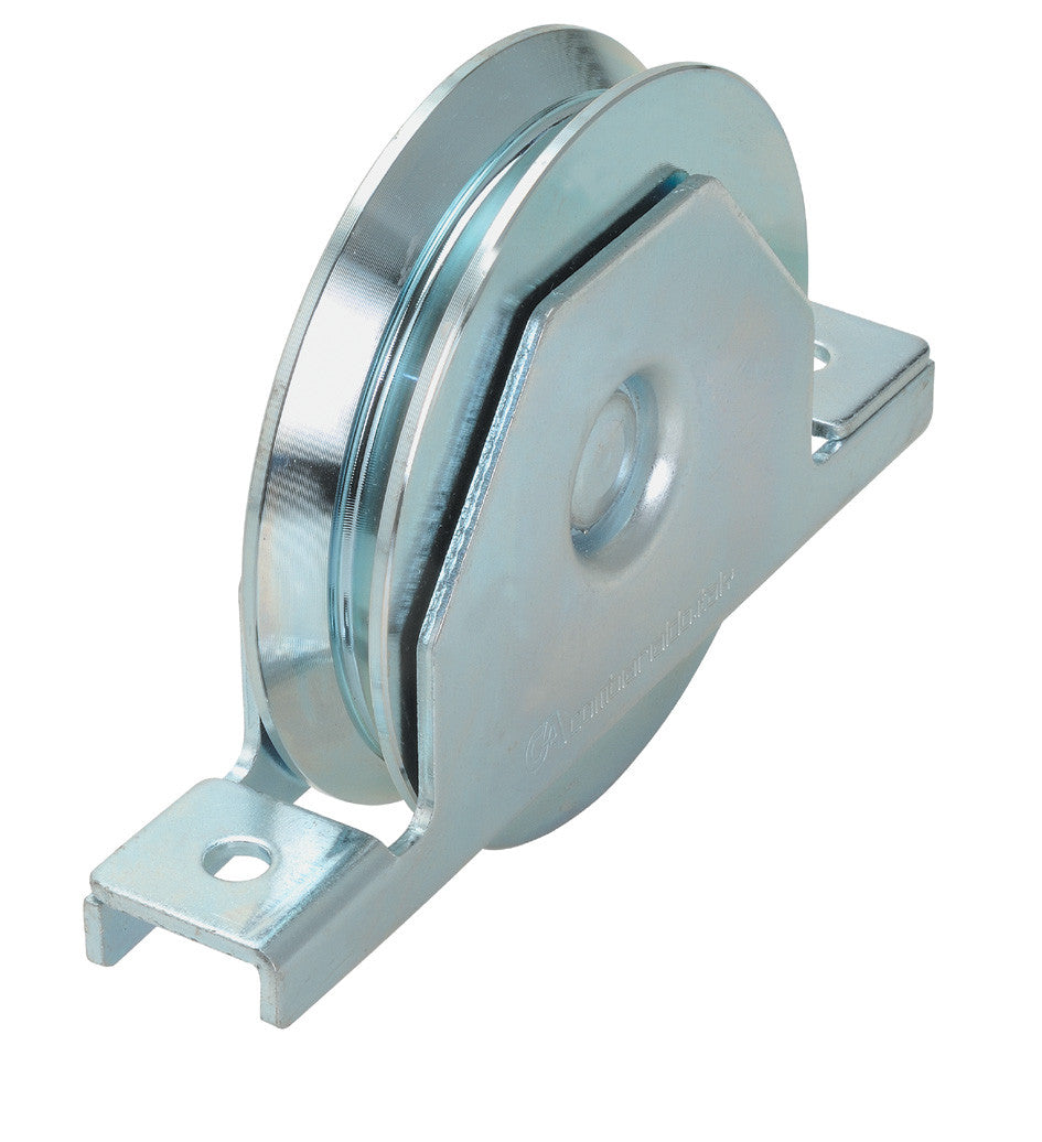 ruota cancello scorrevole gola V 120mm con supporto