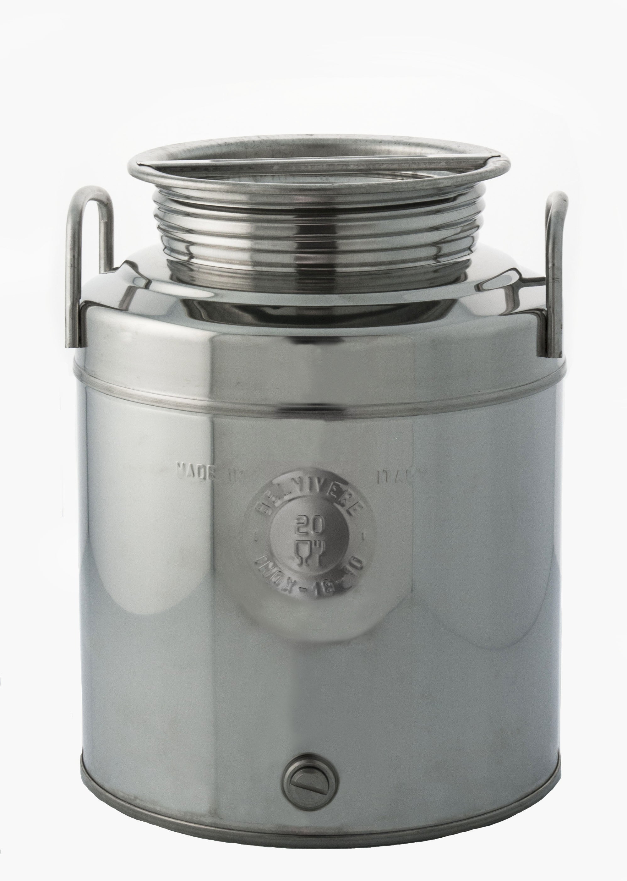 contenitore olio fusto acciaio inox 20lt