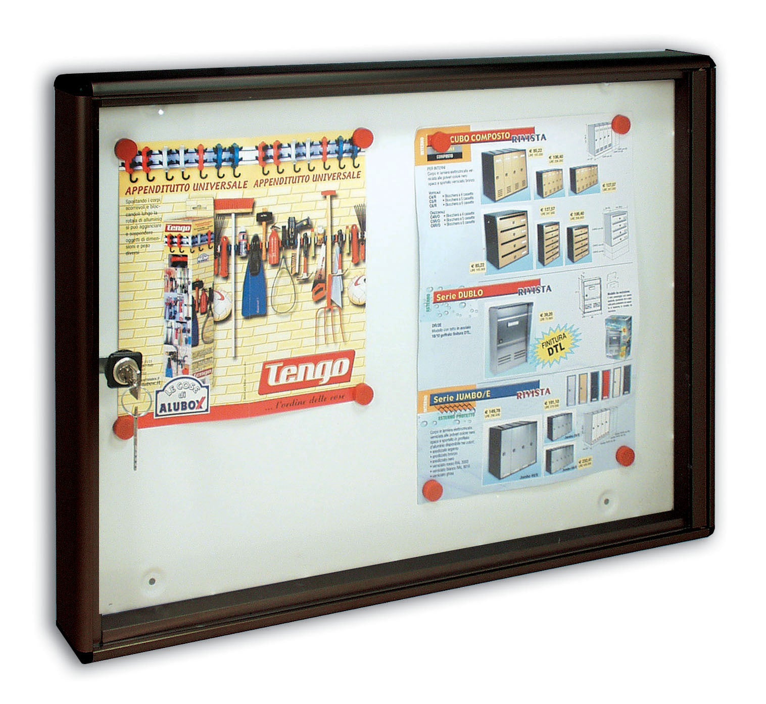 alubox bacheca magnetica ghisa 55x40x5