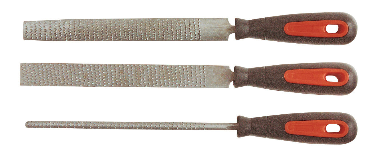 kit 3 raspe per legno manico antiscivolo 20cm