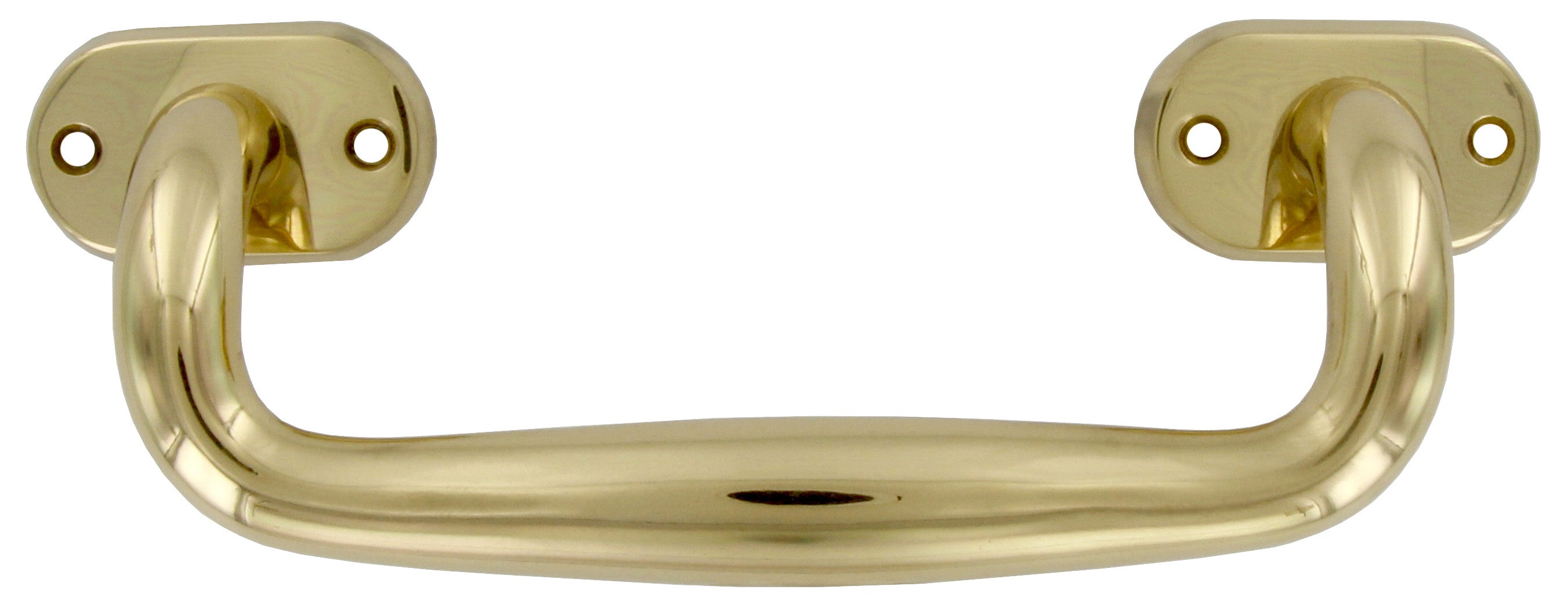 maniglione zancato ottone lucido