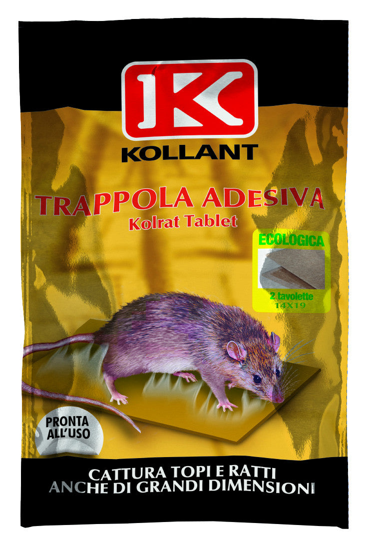 trappola tavolette adesive con colla per topi 2 pezzi