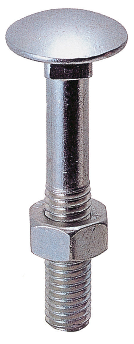 bullone zincato legno testa tonda 10x100