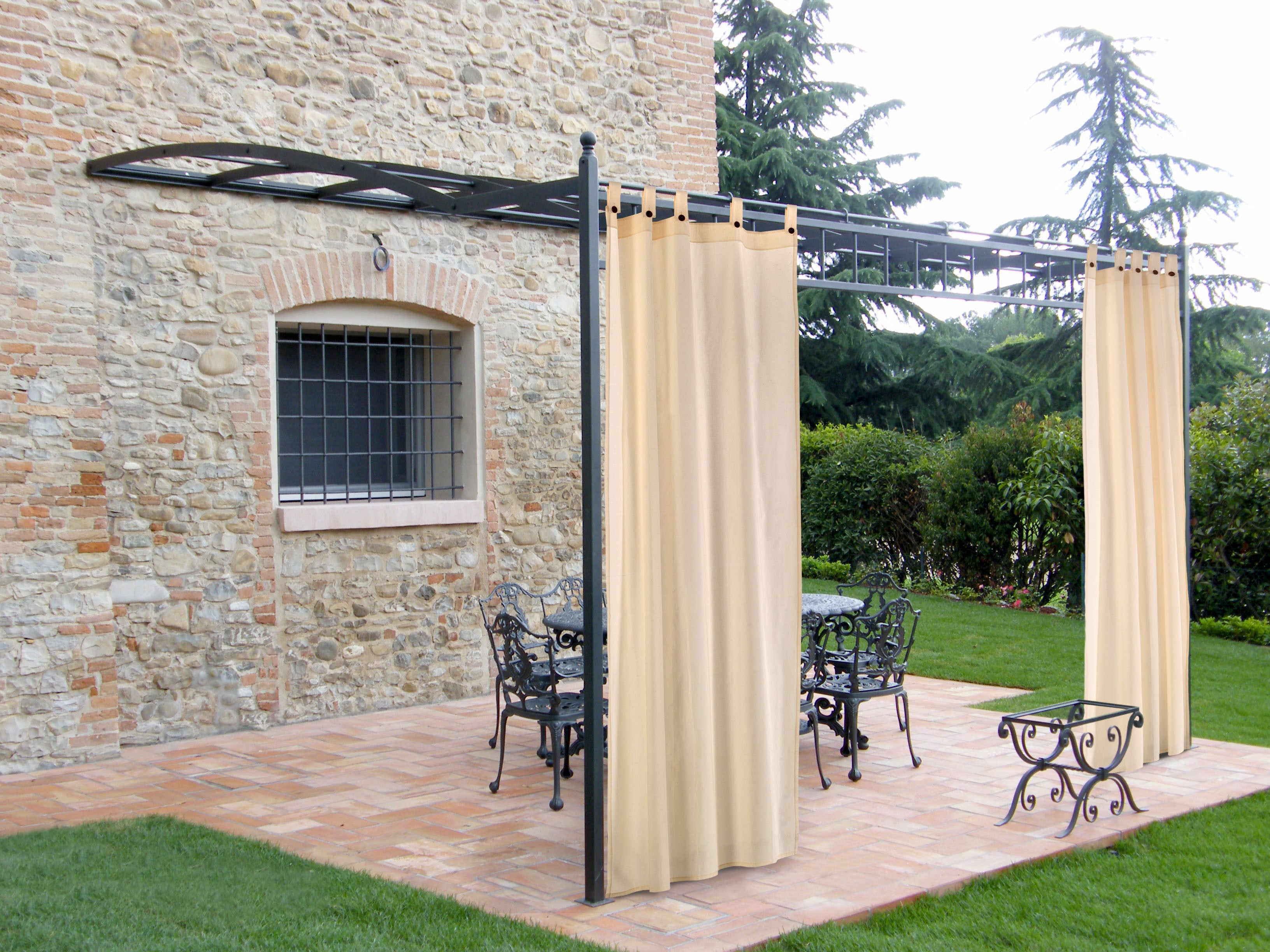 tenda per gazebo a bretella 160X270cm panna