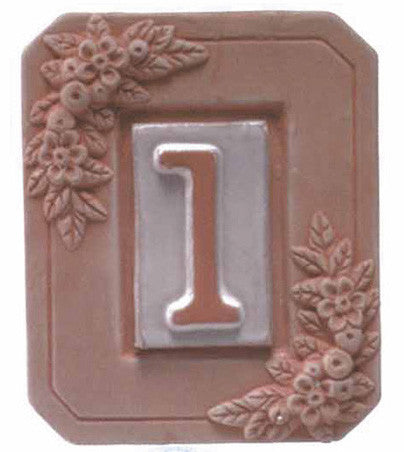 Base numero civico terracotta 1 posto 13x16cm