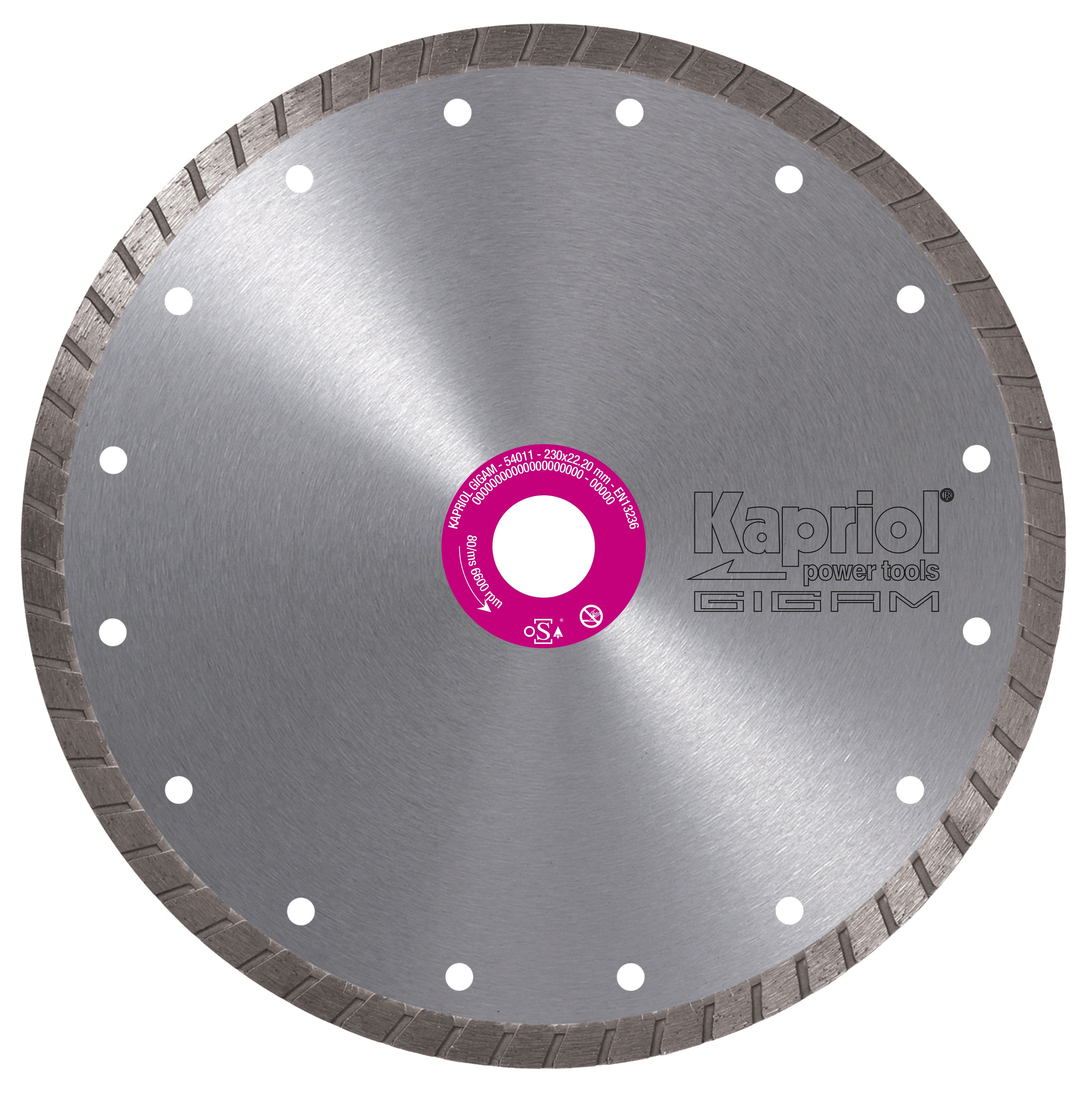 kapriol disco diamantato continuo 230mm turbo 54011