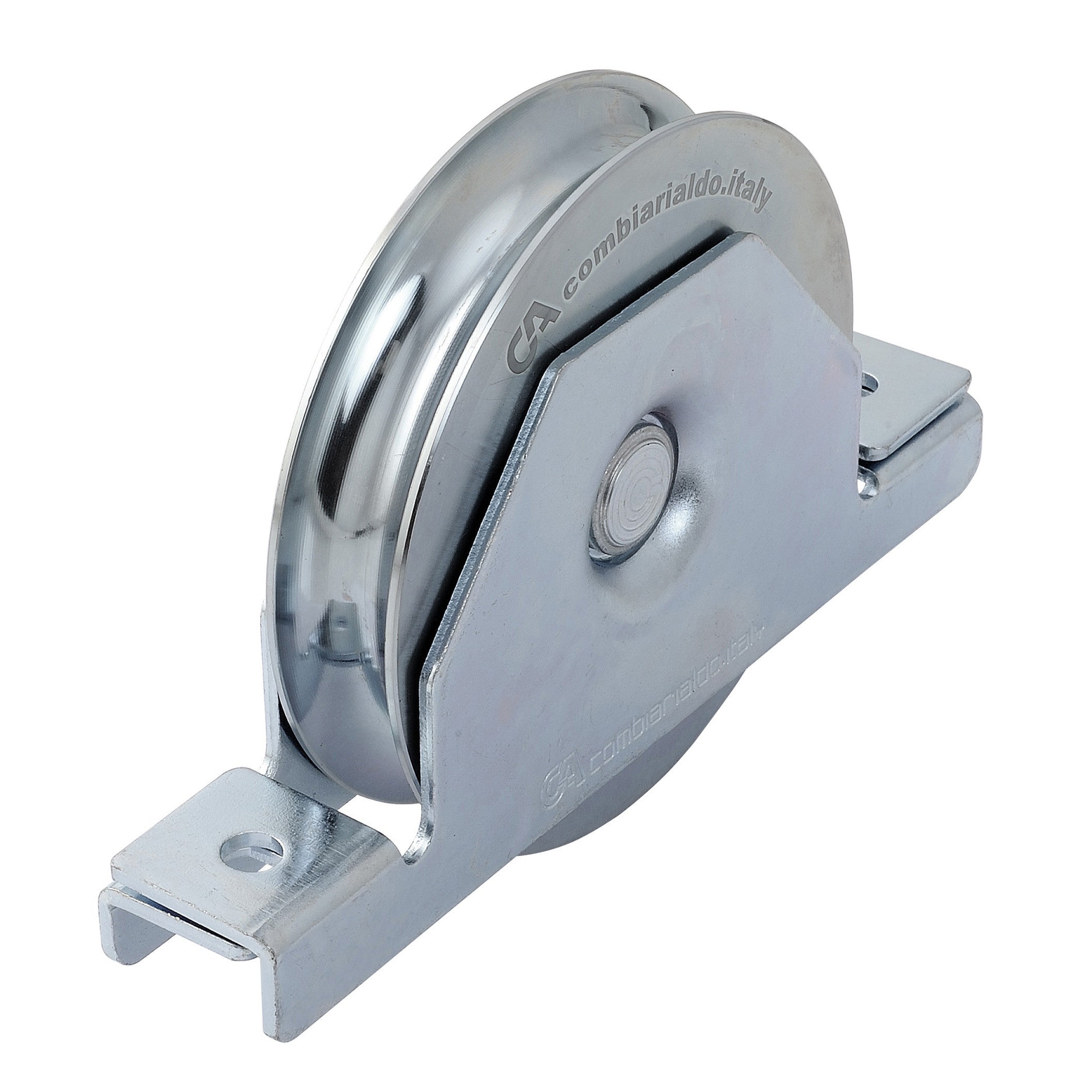 ruota cancello scorrevole gola tonda 20 80mm con supporto