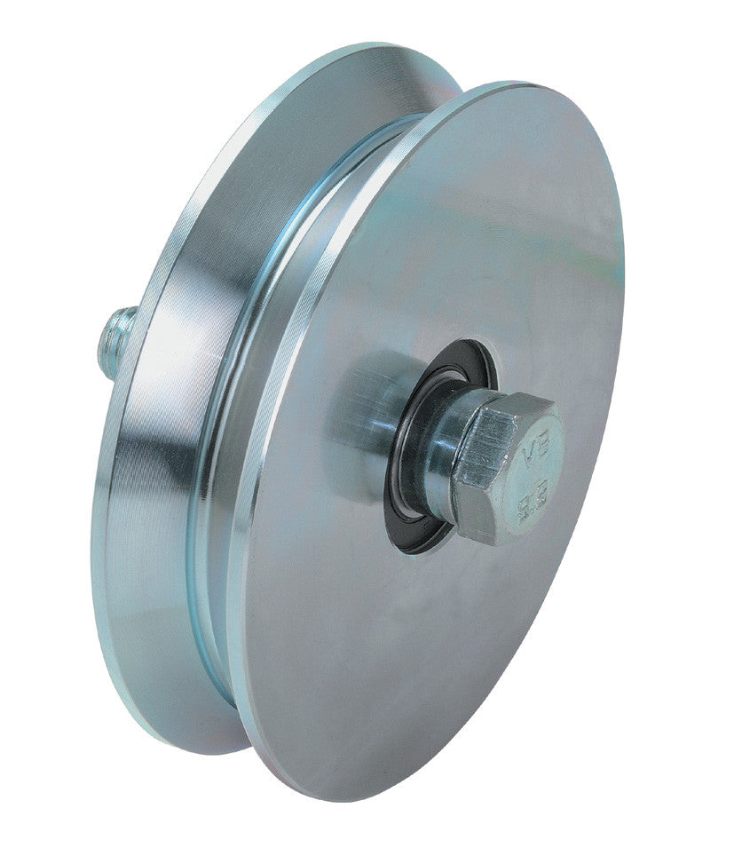 ruota cancello scorrevole gola V 160mm senza supporto 2 cuscinetti