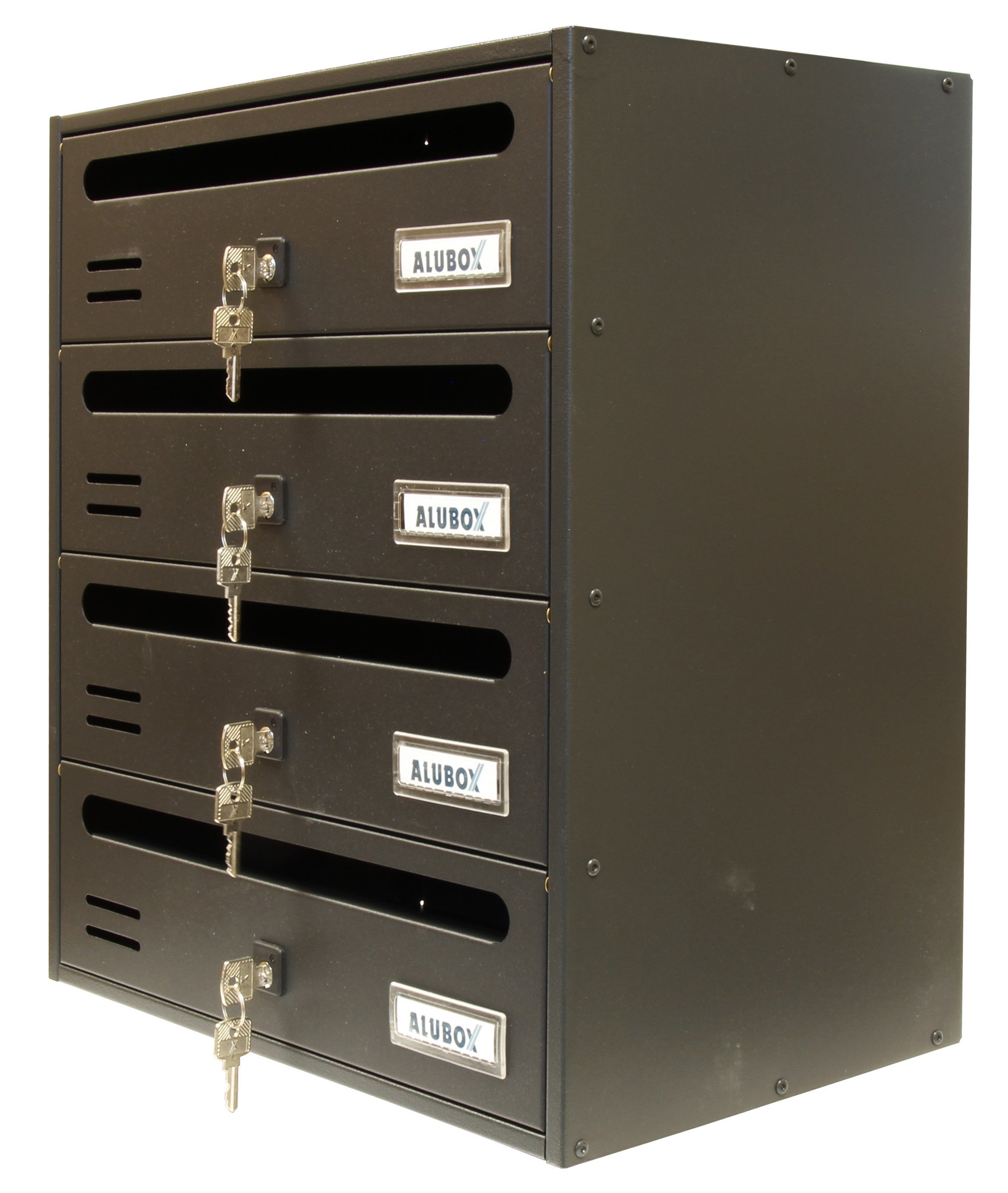alubox cassetta postale cubo orizzontale 4 posti ghisa