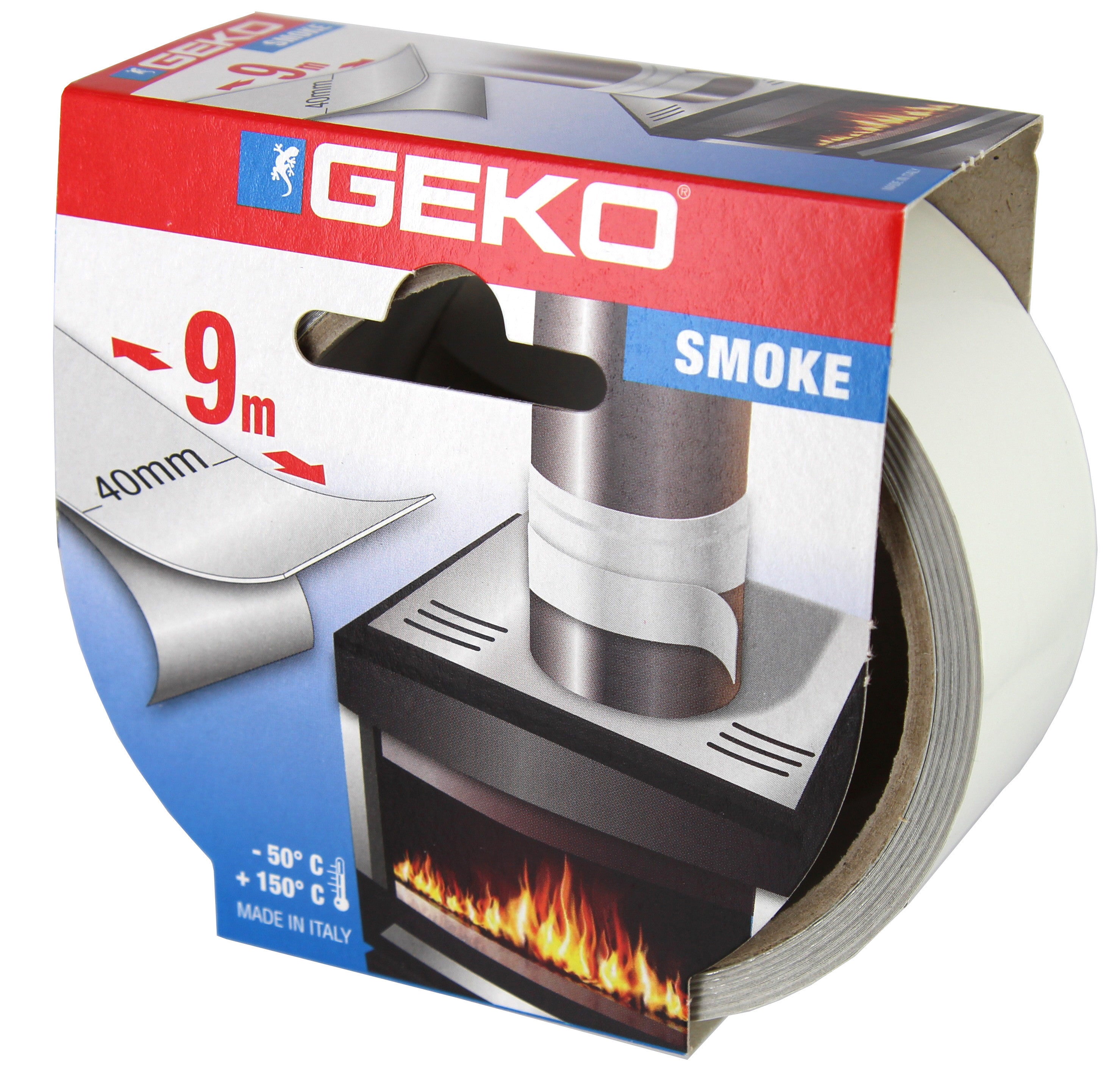 nastro alluminio adesivo per alte temperature bianco 9mt