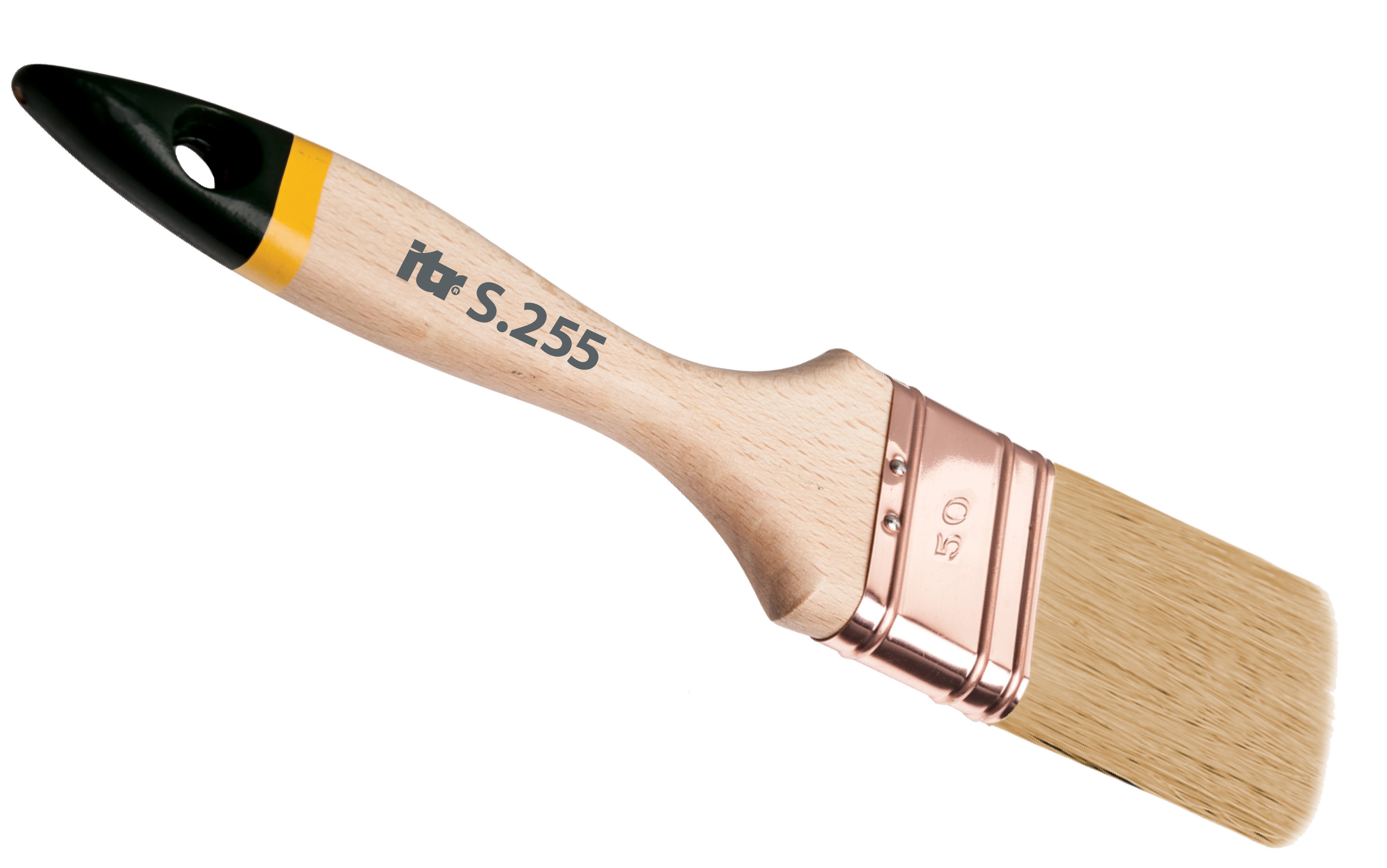 pennello manico legno setola bionda
