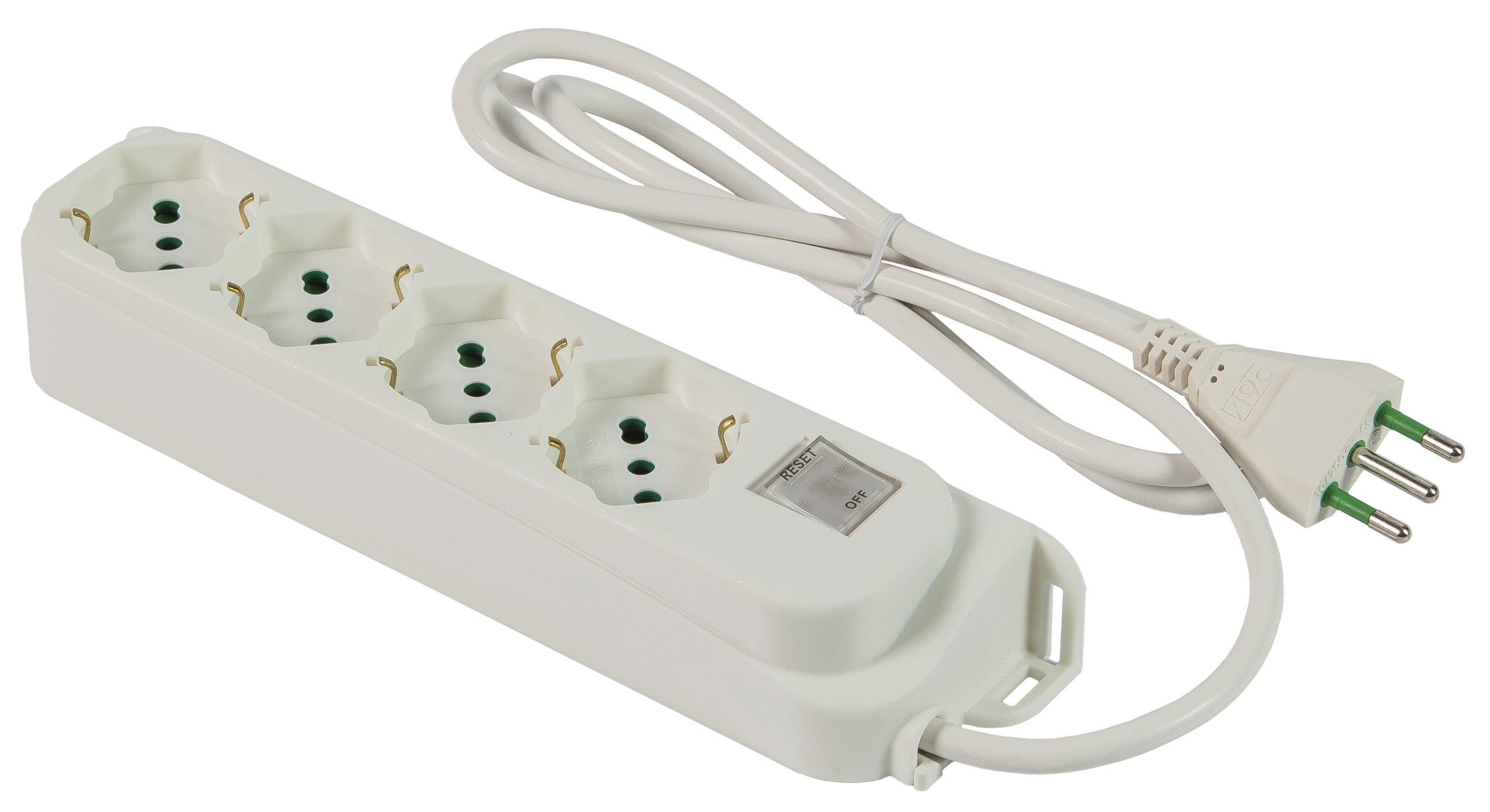 multipresa con interruttore 4 posti bipasso/schuko 10A