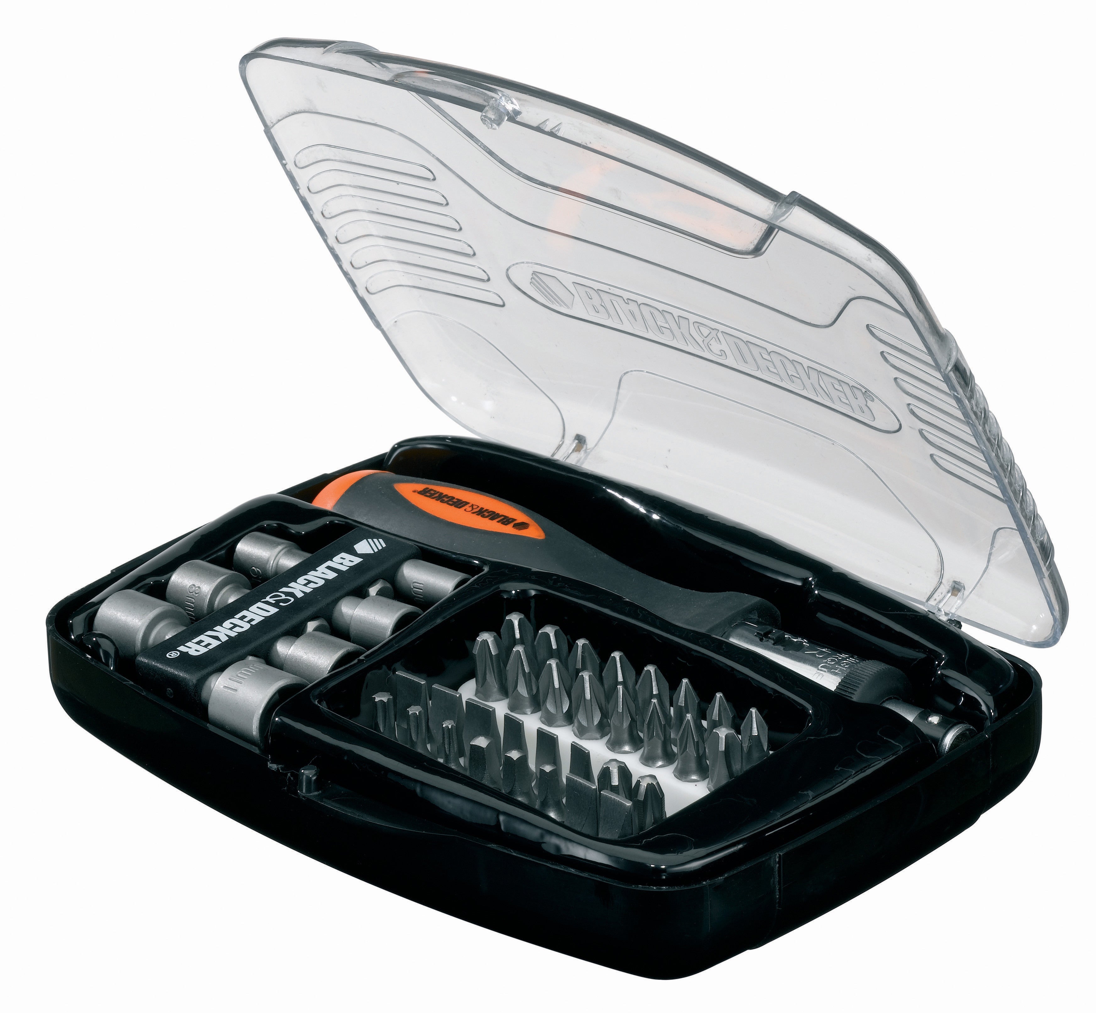 set giravite cricchetto con inserti black&decker a7062xj 40pz