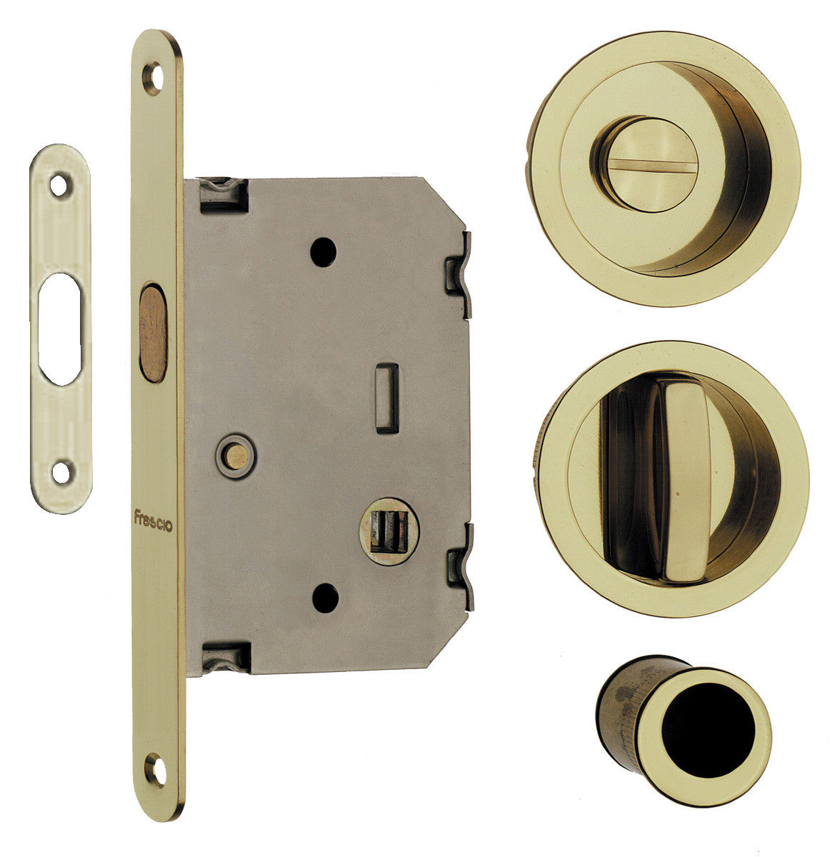 kit porte scorrevoli maniglie scomparsa ottone lucido
