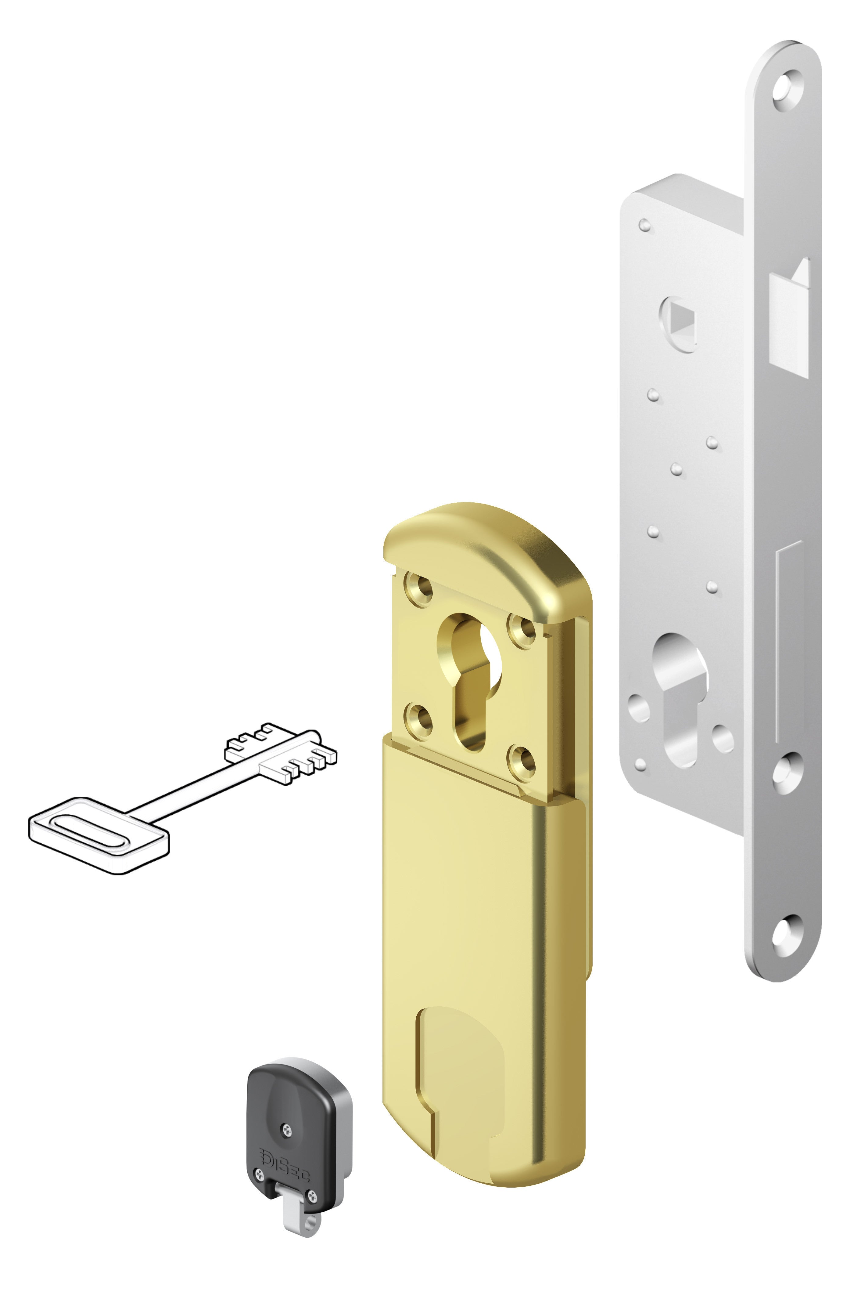 defender protettore magnetico per cilindro ottone pvd lucido