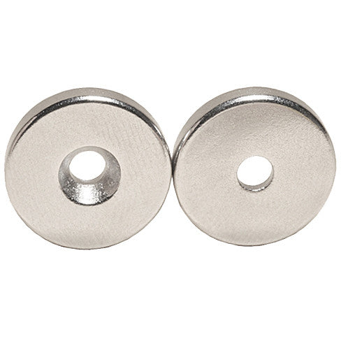 bottone magnetico con foro svasato mm.20x3 nikelato