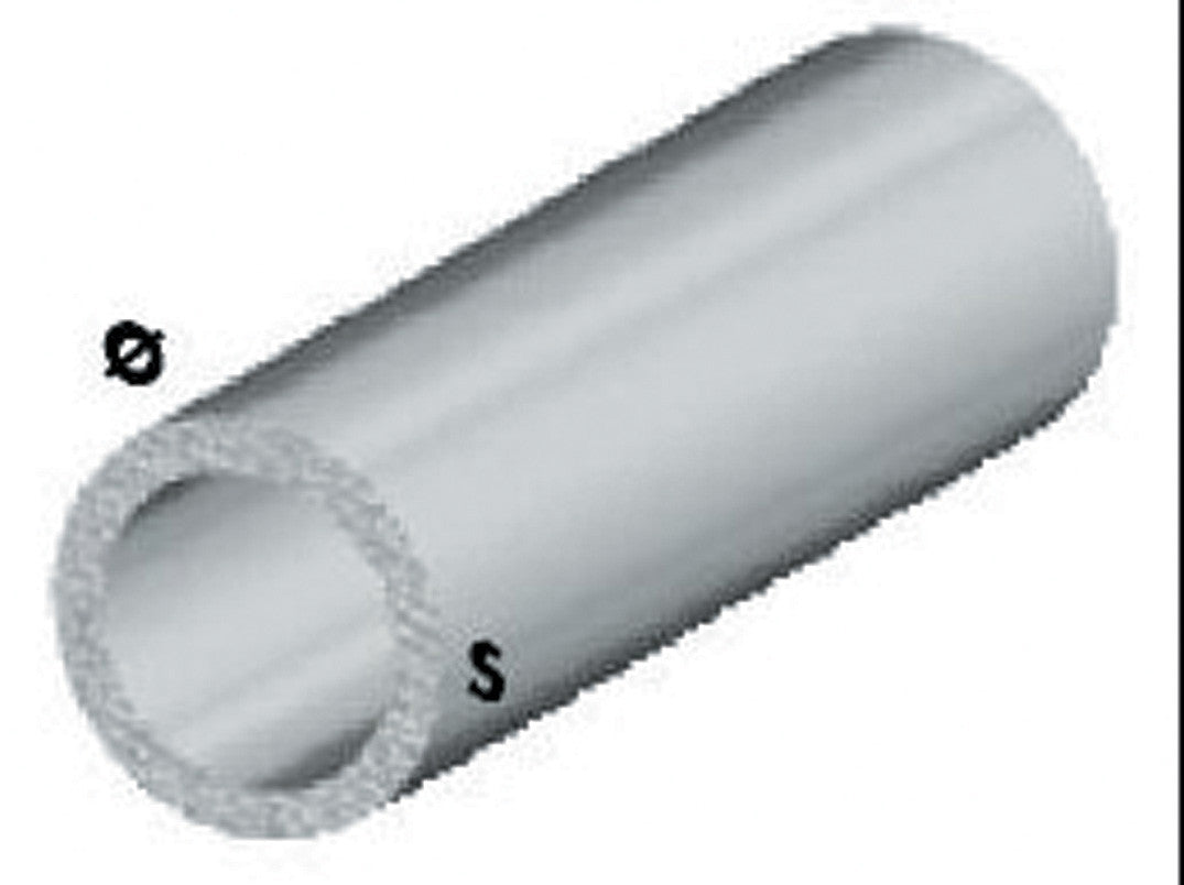 profilo alluminio tubo tondo diametro 25 argento altezza 1 metro