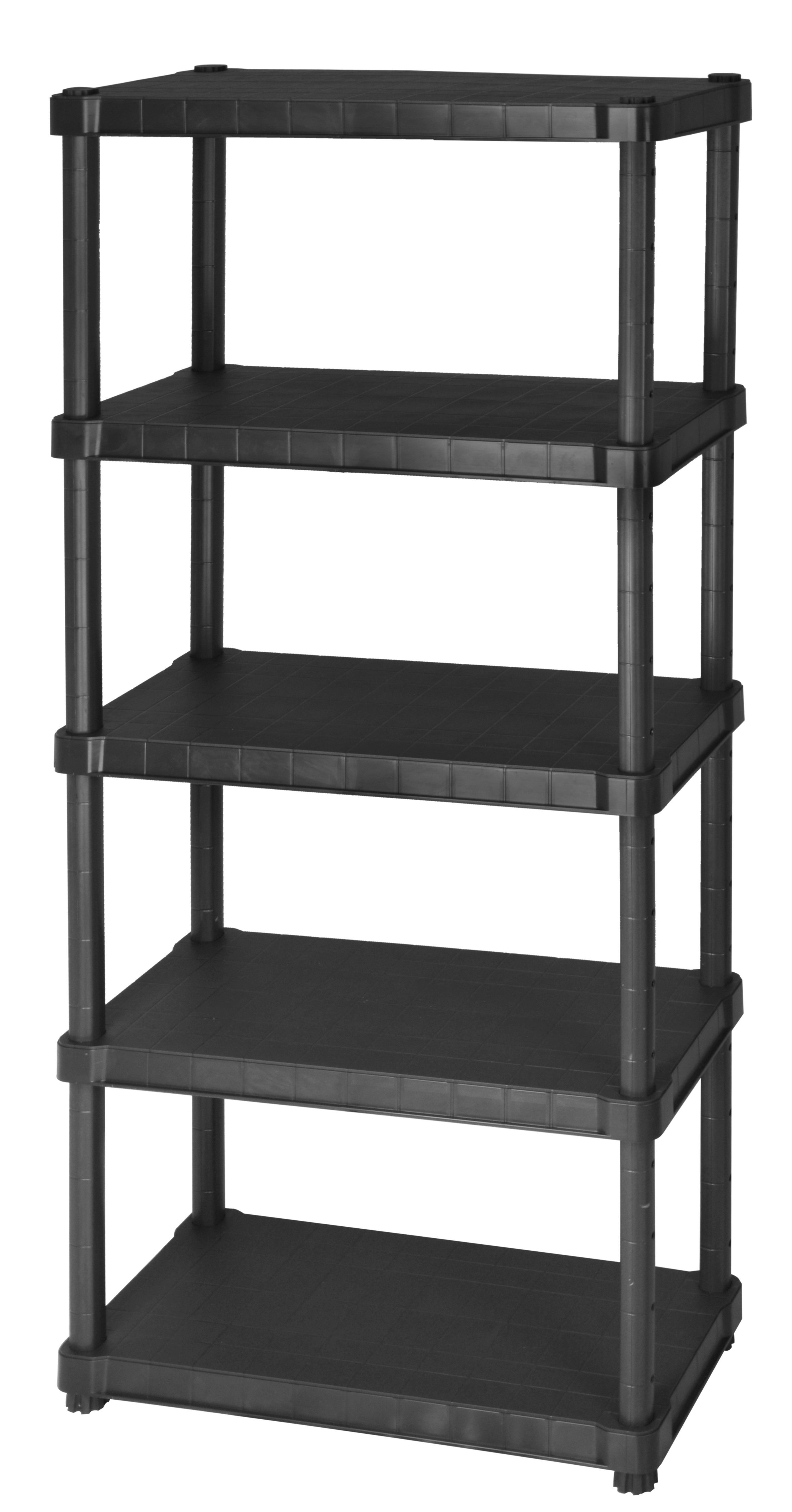 scaffale resina 5 ripiani plastica 80x40 188h
